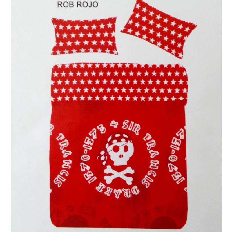Funda Nórdica Carla Home Rob Rojo 90 cm.