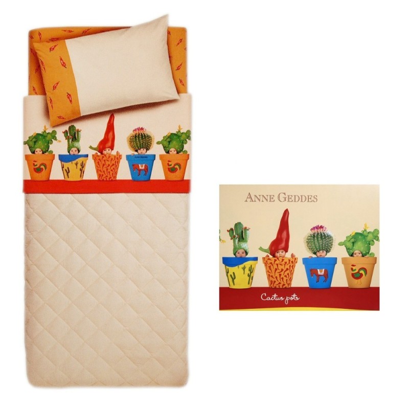 Juego de Sábanas Anne Geddes Cactus Pots