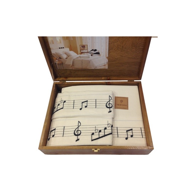 Juego de Sábanas Viridiana Mod. Trio 944 Music Beige