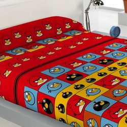 Juego de sábanas Invierno Angry Birds Rojo