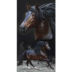 Toalla Playa Mod. 261 BLACK HORSE
