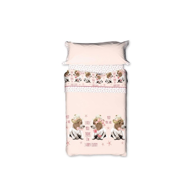 Funda Nórdica BURRITO BLANCO MOD. 146 DOGS ROSA