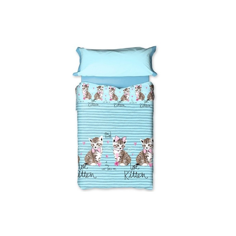 Funda Nórdica BURRITO BLANCO MOD. 147 CATS AZUL
