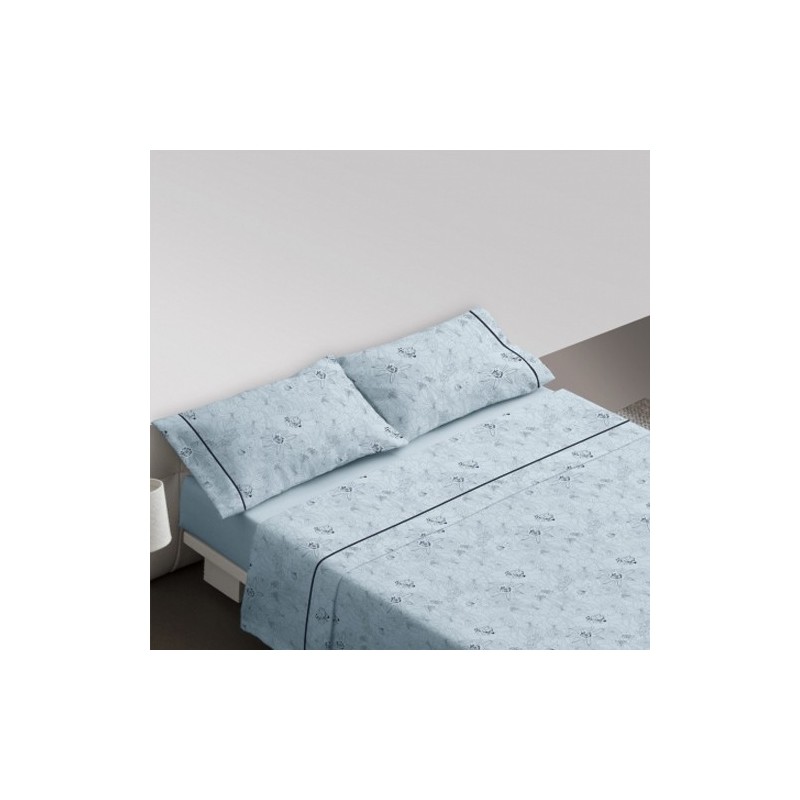 JUEGO DE SÁBANAS BURRITO BLANCO MOD. 691 AZUL JUEGO DE SÁBANAS BURRITO BLANCO MOD. 691 AZUL