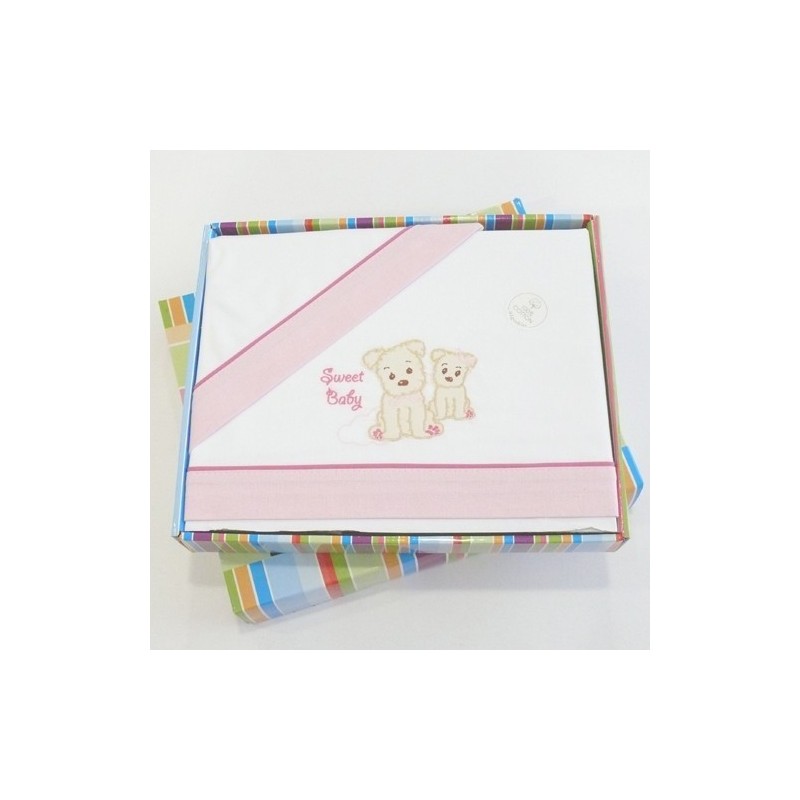 SÁBANAS MAXI CUNA MIMO'S BABY'S LINDA ROSA