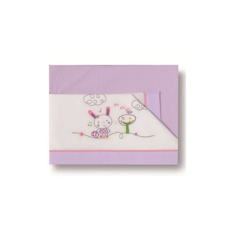 SÁBANAS PIRULOS PICNIC LILA MAXI CUNA