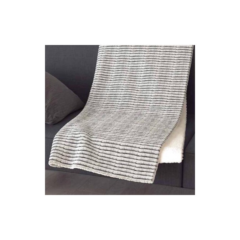 Plaid SEDALINA SHERPA BAIT&GAN NORIL GRIS