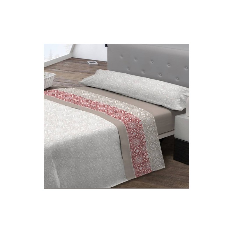 Juego de Sábanas Coralina Javier Larrainzar AUGUSTA ROJO C1