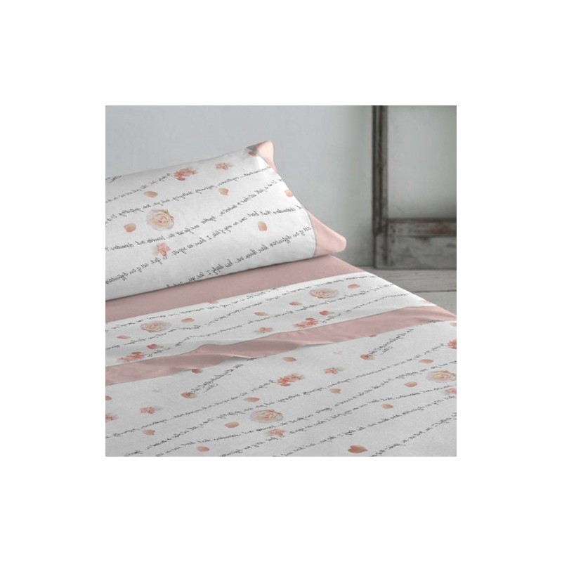 JUEGO DE SÁBANAS AB ALGODÓN BLANCO CARCASONE CORAL