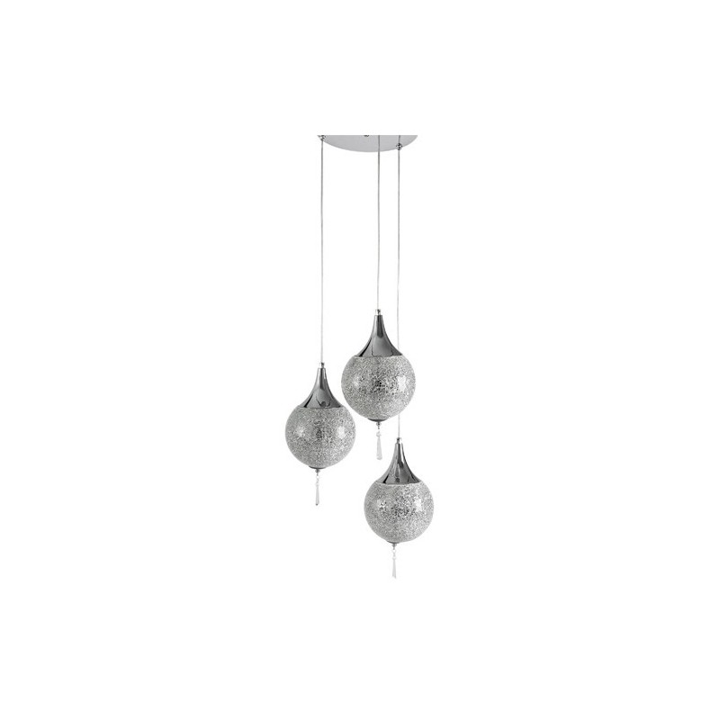 LAMPARA COLGANTE 3 BOLAS CHROME BURKINA