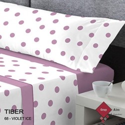JUEGO DE SÁBANAS INVIERNO CORALINA TIBER VIOLET ICE KABELY