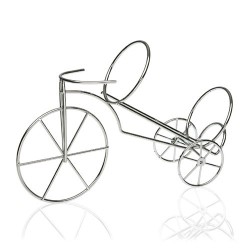SOPORTE BICICLETA BOTELLA VINO CROMADO VERSA HOME