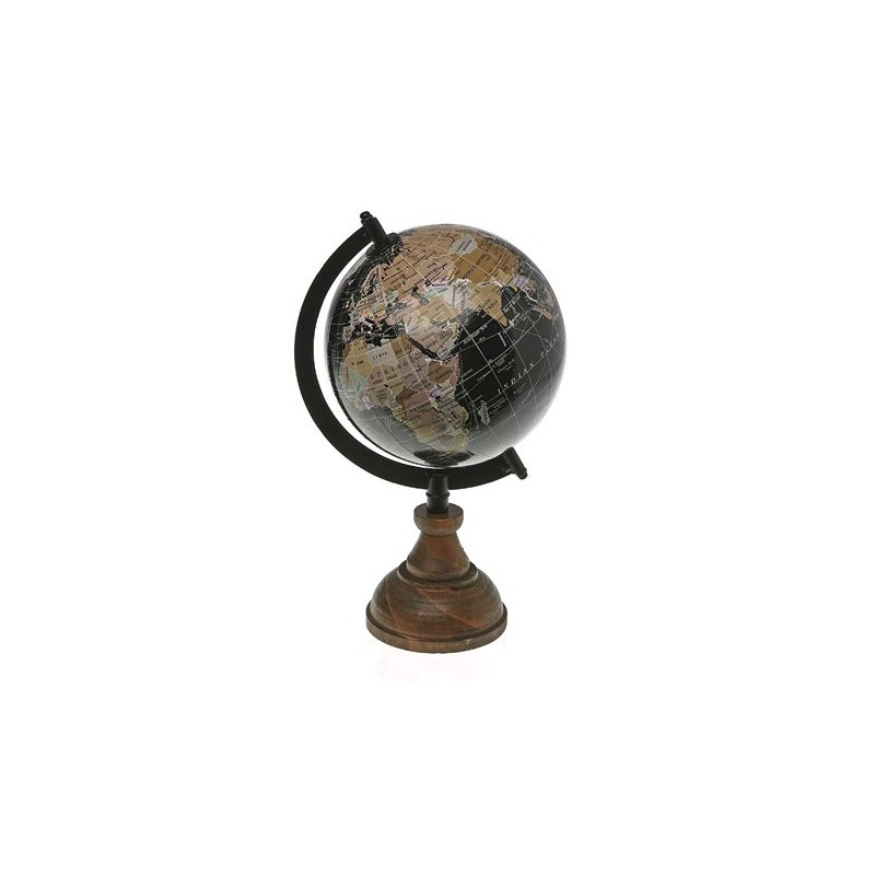 GLOBO MAPAMUNDI DE METAL-MADERA VERSA HOME 26 CM.