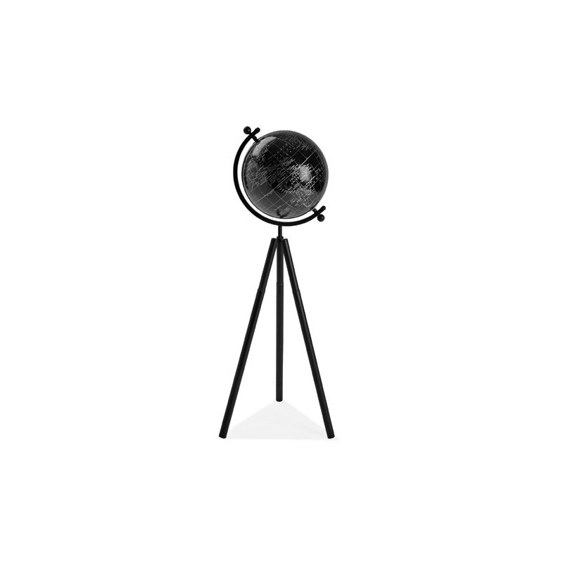 GLOBO MAPAMUNDI DE METAL NEGRO CON PATAS VERSA HOME
