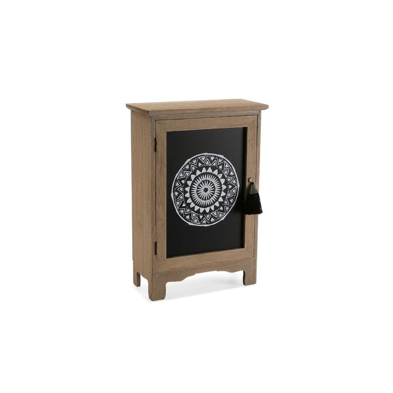 CAJA LLAVES CON PUERTA MADERA EN NEGRO VERSA HOME