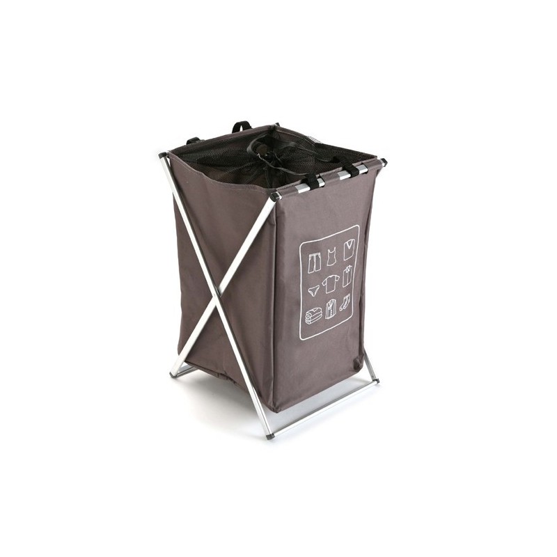 CESTA ROPA PLEGABLE VERSA HOME GRIS