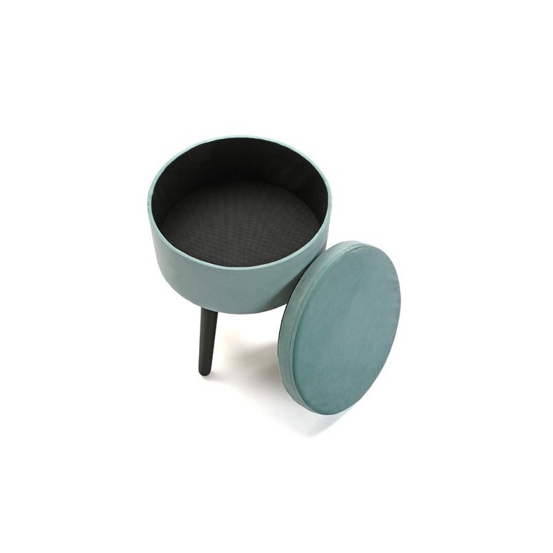 POUF BAUL TERCIOPELO AGUAMARINA VERSA HOME