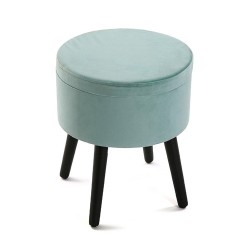 POUF BAUL TERCIOPELO AGUAMARINA VERSA HOME