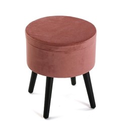 POUF BAUL TERCIOPELO TERRACOTA VERSA HOME