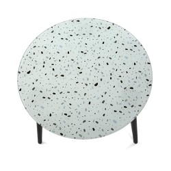 MESA AUXILIAR DE CRISTAL GRAY TERRAZZO VERSA HOME