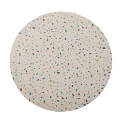 MESA AUXILIAR DE CRISTAL VIVID MADERA TERRAZZO VERSA HOME