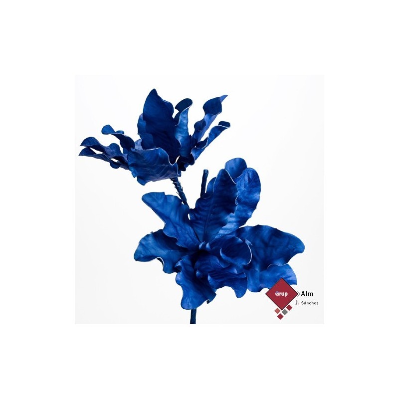 FLOR TALLO HOJAS AZUL ELECTRICO AMADEUS DECO FLOR TALLO HOJAS AZUL ELECTRICO AMADEUS DECO