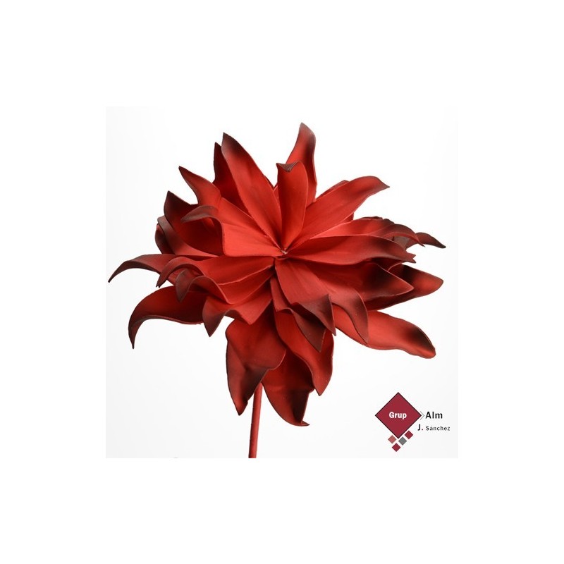 FLOR TALLO HOJAS VILLA ROJO AMADEUS DECO FLOR TALLO HOJAS VILLA ROJO AMADEUS DECO