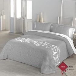 EDREDON COMFORTER MICRO-SHERPA ACACIA GRIS C11 DE CATOTEX