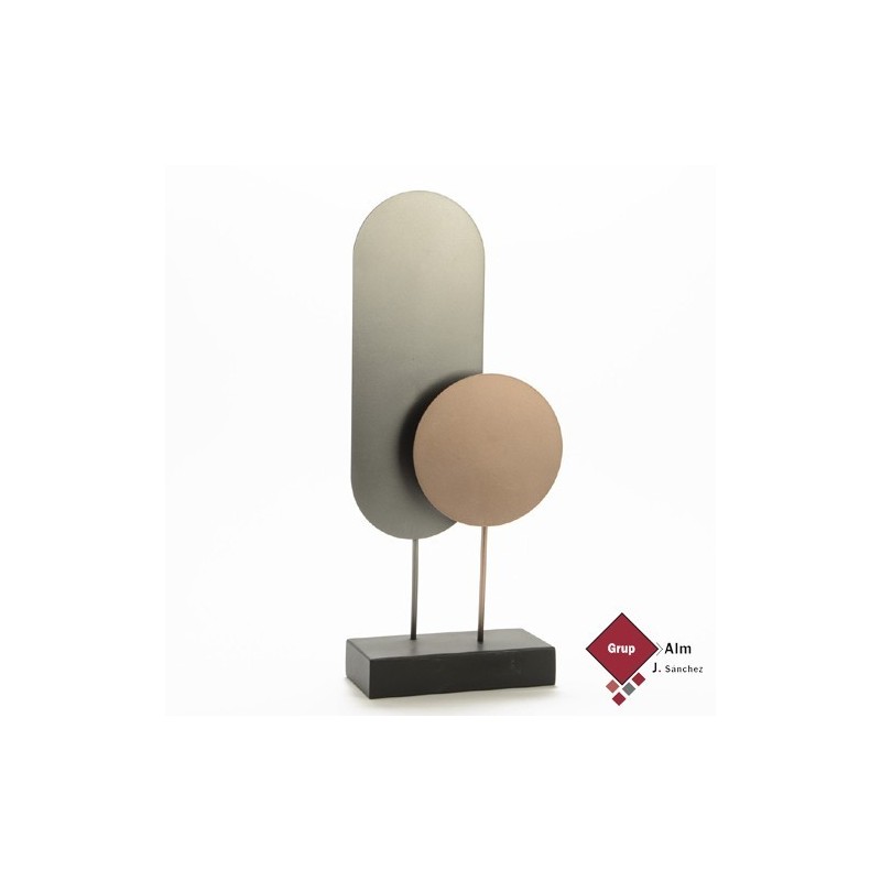 ESCULTURA 2 FORMAS METAL AMADEUS DECO
