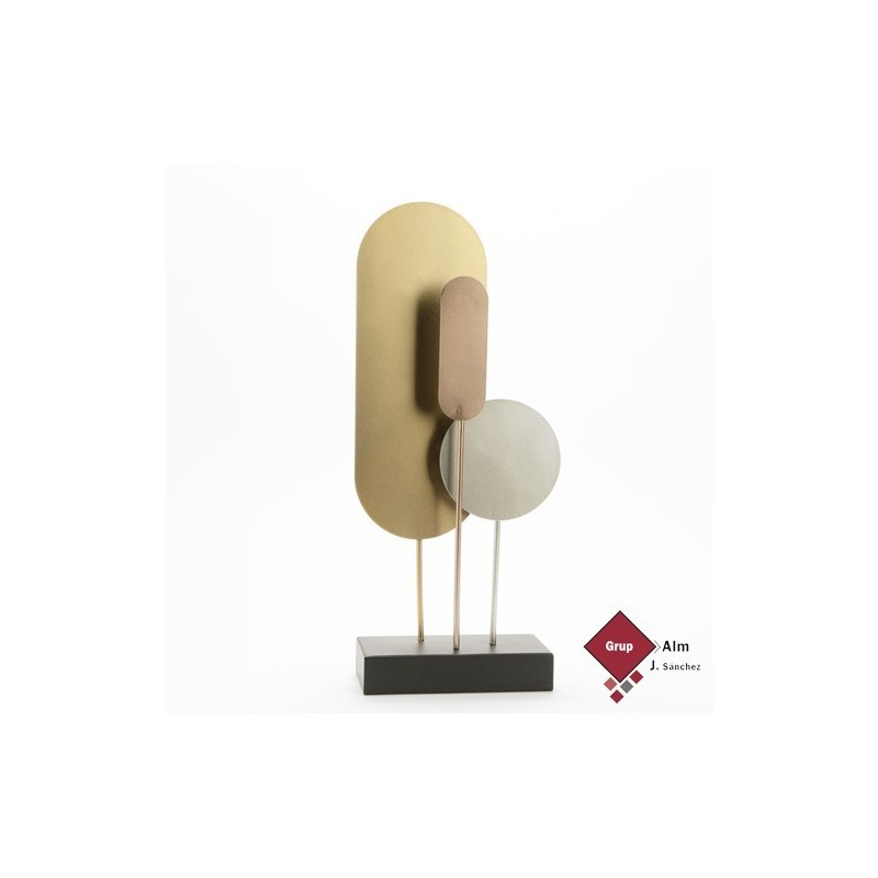 ESCULTURA 3 FORMAS XL METAL AMADEUS DECO