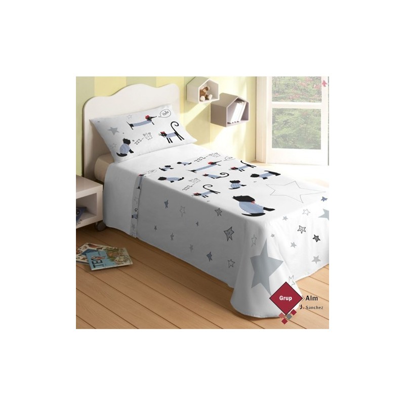 Juego de Sábana Cubre Manterol 648 CAT-DOG