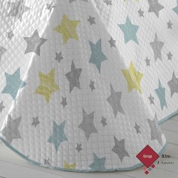 COLCHA Bouti FunDeco EDI STAR VERDE REVERSIBLE