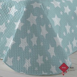 COLCHA Bouti FunDeco EDI STAR VERDE REVERSIBLE