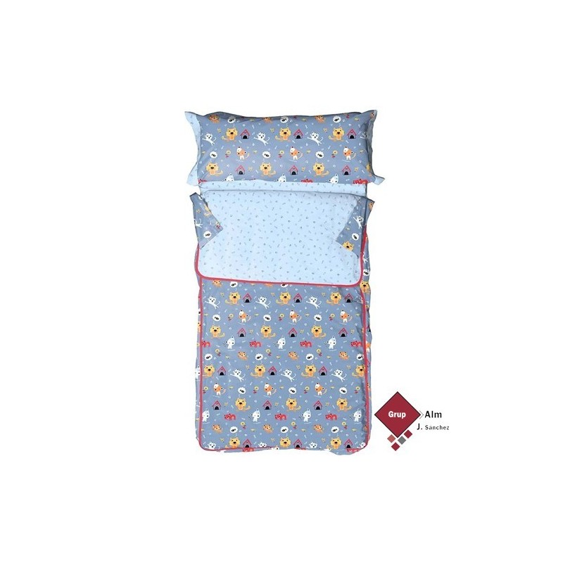 Saco nórdico BURRITO BLANCO DISEÑO 164 CATS AZUL Saco nórdico BURRITO BLANCO DISEÑO 164 CATS AZUL