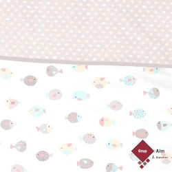 Saco nórdico BURRITO BLANCO DISEÑO 010 PECES NUDE