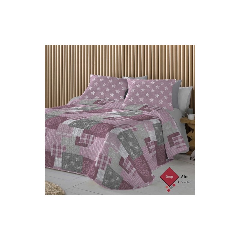 Colcha Bouti FunDeco MARTIN ROSA REVERSIBLE
