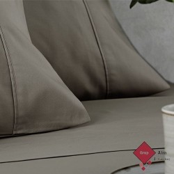 JUEGO DE SÁBANA MANTEROL EXCLUSIVE GRIS OSCURO 400 HILOS