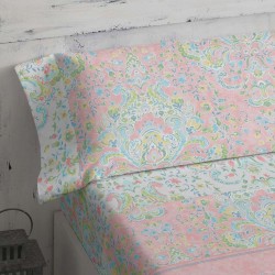 JUEGO DE SÁBANAS BURRITO BLANCO DISEÑO 118 CORAL