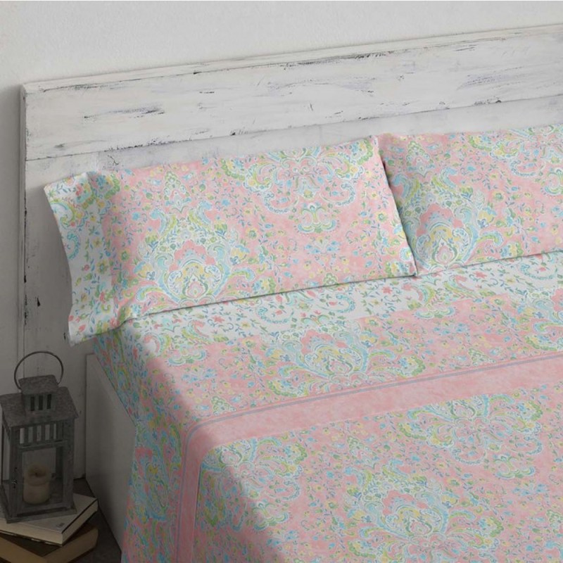 JUEGO DE SÁBANAS BURRITO BLANCO DISEÑO 118 CORAL