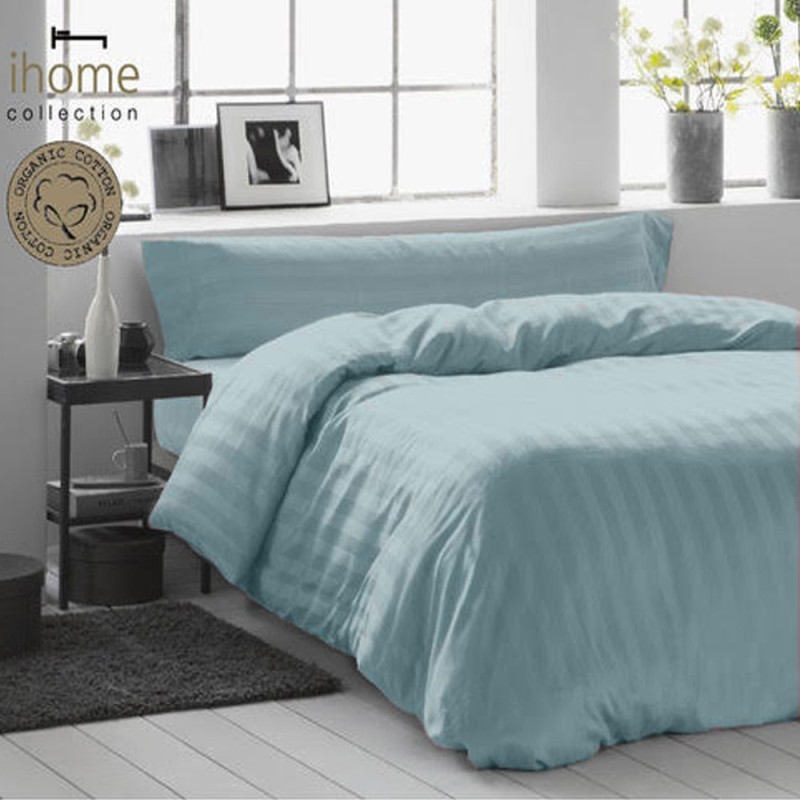 Juego de Sábanas Satén AGUAMARINA COTTON ORGANIC IHOME COLLECTION