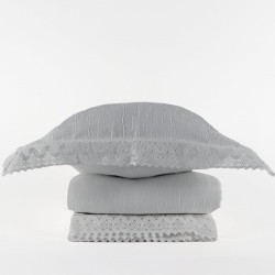 Colcha Don Algodón KAIA GRIS