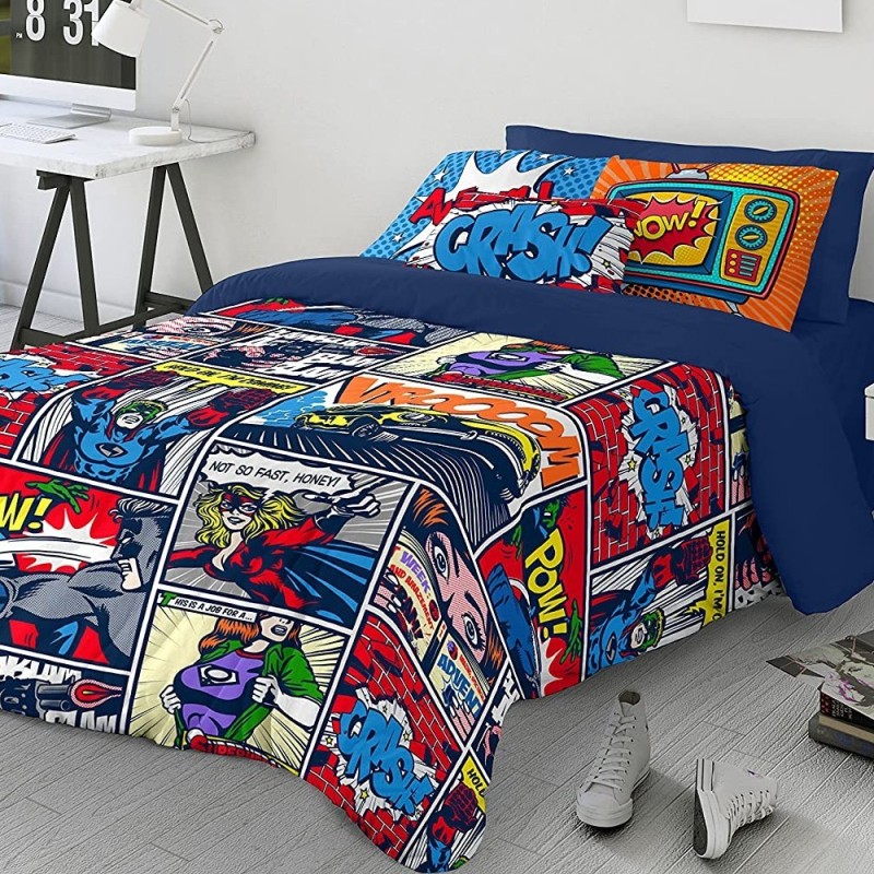 Funda nórdica Naturals Modelo CRASH COMIC Funda nórdica Naturals Modelo CRASH COMIC