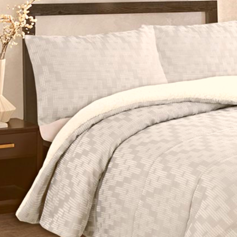 EDREDON COMFORTER SHERPA LUA JACQUARD WISS HOME