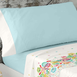 JUEGO DE SÁBANAS DISEÑO 125 OCEAN DE BURRITO BLANCO
