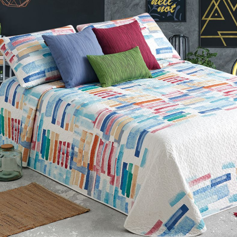 Colcha Bouti Colors 253 REVERSIBLE de Manterol Colcha Bouti Colors 253 REVERSIBLE de Manterol