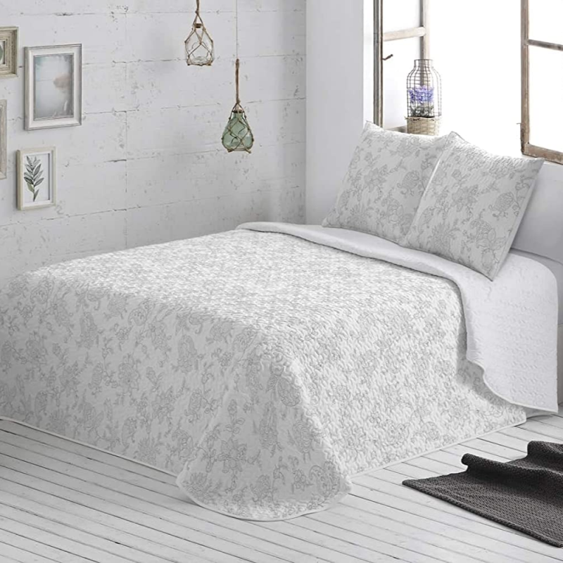 Colcha Bouti Diseño 032 gris de Burrito Blanco