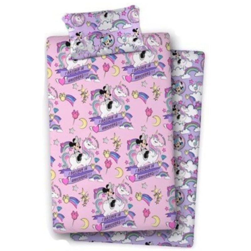 Juego de Sábanas MINNIE MOUSE UNICORNIO- 3 piezas- Juego de Sábanas MINNIE MOUSE UNICORNIO- 3 piezas-