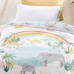 FUNDA NORDICA PARADISE DESERT ANIMALS DE PINEAPPLE ELEPHANT KIDS