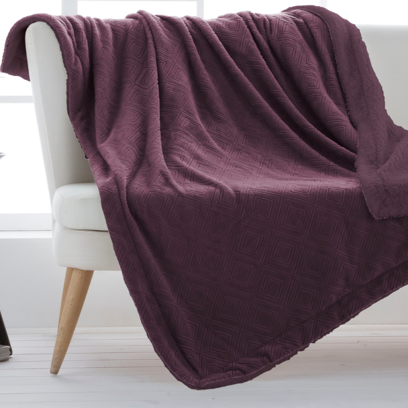 Manta Plaid Antilo Modelo TIMBER con borreguito Manta Plaid Antilo Modelo TIMBER con borreguito