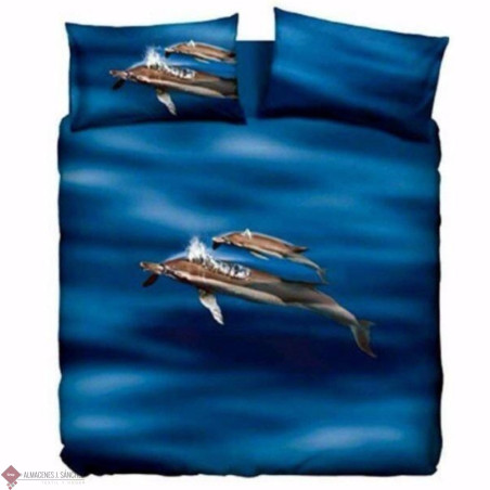 Funda Nórdica Bassetti Natura Blue Dolphins